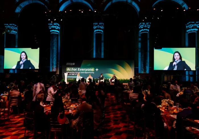 From the sessions of the AI for Everyone event, whose central themes addressed the religious and shared civilizational dimensions. The event was launched by the Muslim World League in New York City, in the presence of H.E. Sheikh Dr. Mohammed Al-Issa
