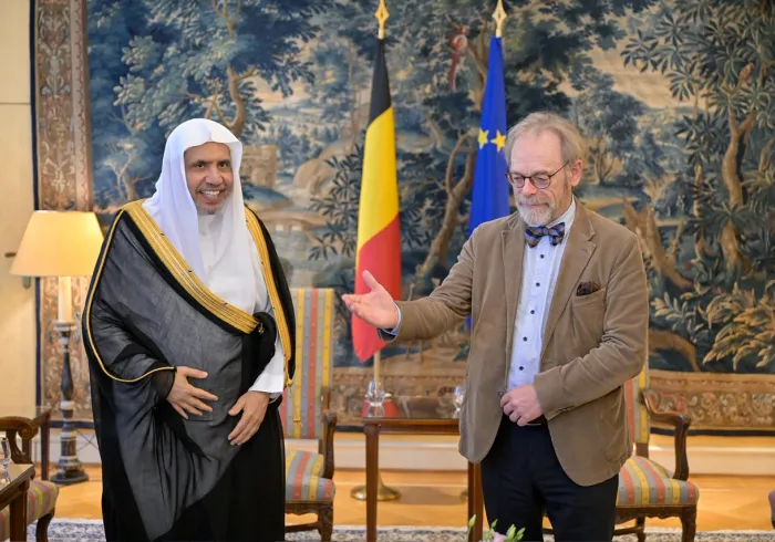 الأمين العام لرابطة العالم الإسلامي يلتقي رئيسَ البرلمان الفيدرالي البلجيكي