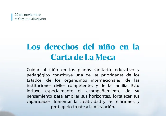 La infancia está presente en la Carta Meca