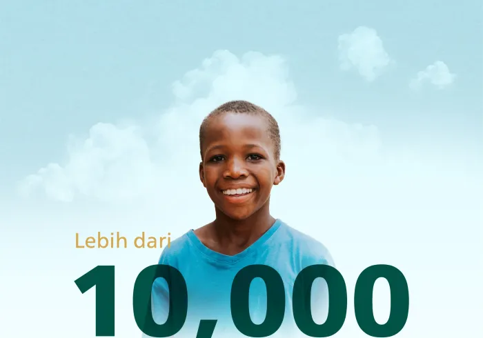 "Dengan kerjasama dan kehadiran pemerintah," Alhamdulillah, telah dilakukan penyerahan bantuan kepada lebih dari 10 ribu anak yatim dan piatu