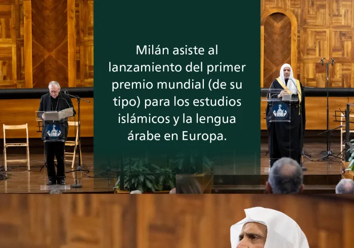 El Secretario General y el Primer Ministro del Vaticano asistieron a la inauguración. Se trata del primer premio de este tipo que busca promover la enseñanza de la lengua árabe y los estudios islámicos en Europa: