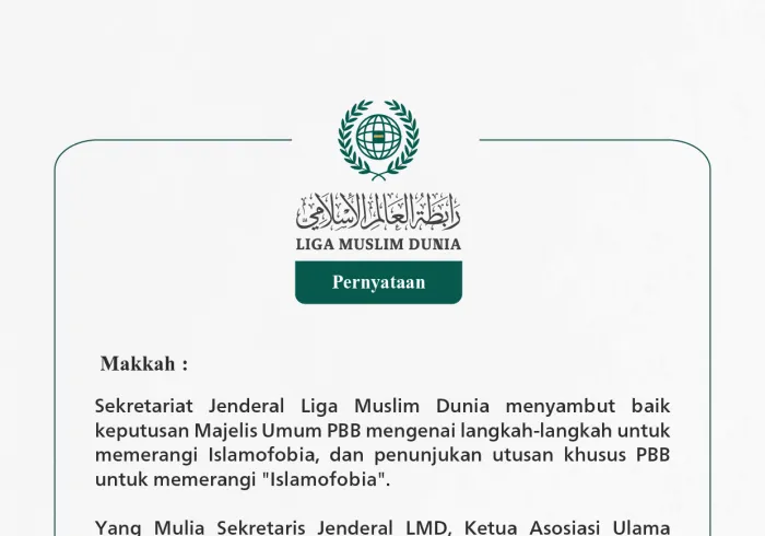 Pernyataan dari Liga Muslim Dunia: