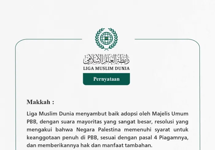 Pernyataan dari Liga Muslim Dunia: