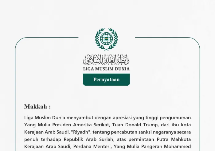Pernyataan dari Liga Muslim Dunia: