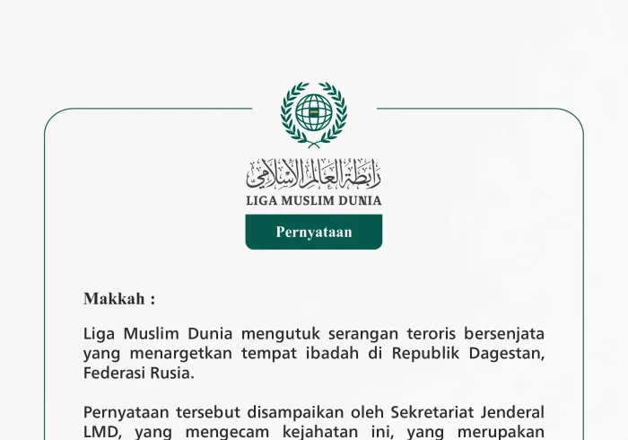 Pernyataan dari Liga Muslim Dunia: