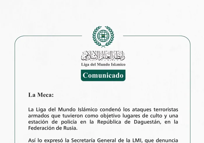 Comunicado de la LigadelMundoIslamico: