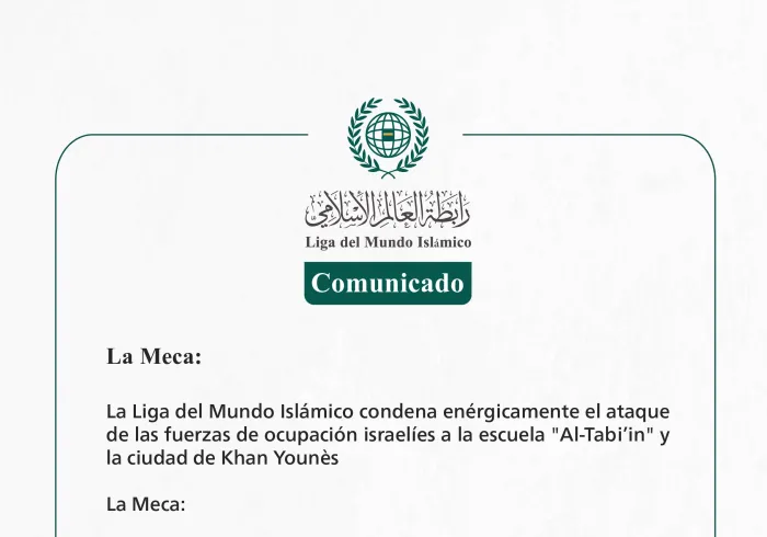 Comunicado de la LigadelMundoIslamico: