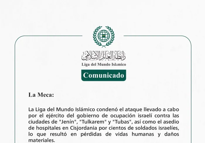 Comunicado de la LigadelMundoIslamico: