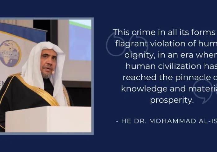 Ce crime contre la dignité humaine, quelle que soit sa forme, est encore plus intolérable à une époque où la civilisation humaine a atteint les sommets du savoir et de la prospérité matérielle.