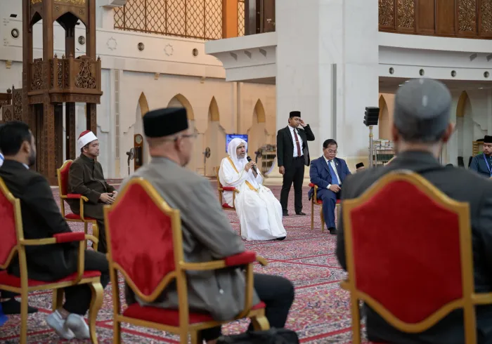 After delivering the Friday sermon and leading the prayer at the largest mosque in the Malaysian capital, Kuala Lumpur: