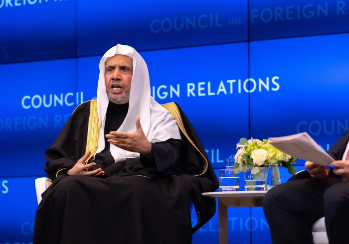 شورای روابط خارجی آمریکا (CFR)، در مقر خود در نیویورک میزبان جناب دبیر کل، و رئیس انجمن علمای مسلمان، آقای دکتر شیخ محمد العیسی بود