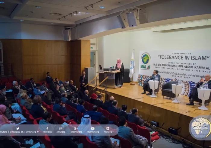 ‏مشاركة عالمية متنوعة لمؤتمر الرابطة المستضاف في جامعة لندن بعنوان: "التسامح في الإسلام" حضره كذلك جمع من كبار الدبلوماسيين