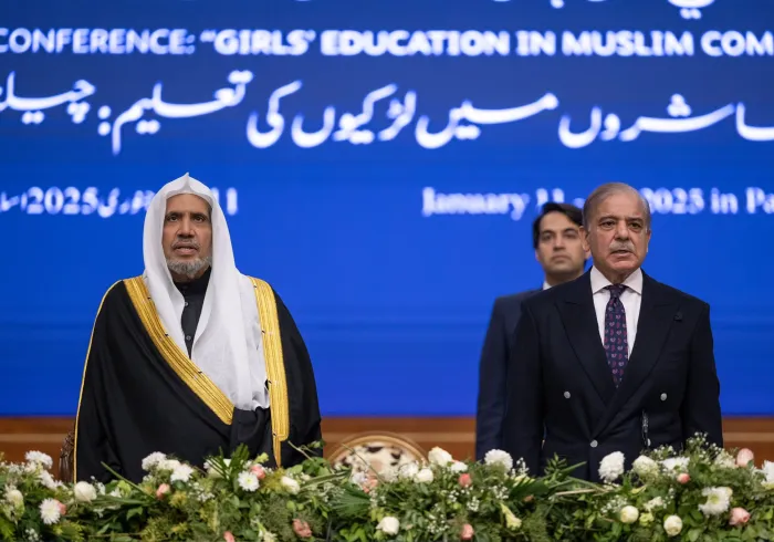 Secretary General, President Organization of Muslim Scholars Sheikh Mohammed Al-Issa at the launch of #GirlsEducation in Muslim Societies conference from Pakistan's capital Islamabad:
