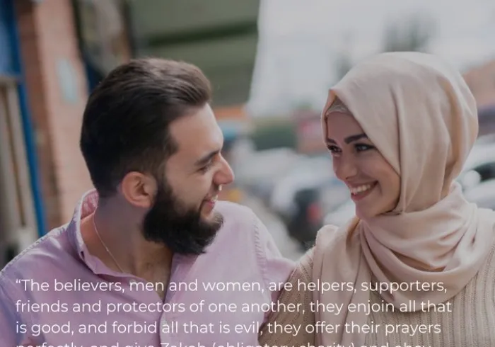 The Quran views women as equal to men
