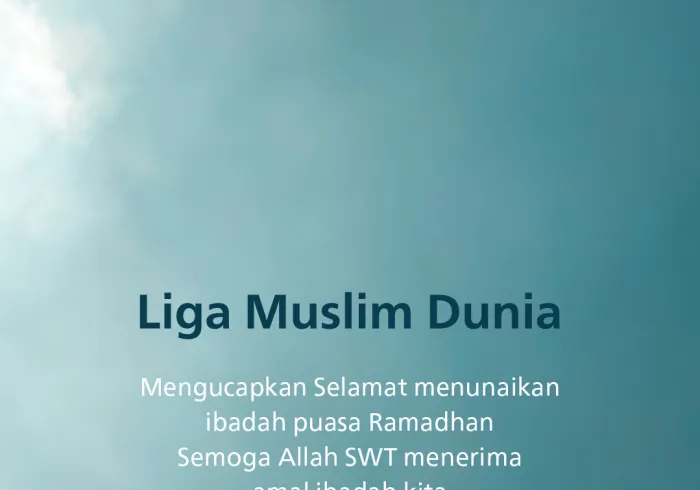 Liga Muslim Dunia mengucapkan Selamat menunaikan ibadah puasa #Ramadhan. Semoga Allah SWT menerima amal ibadah kita.