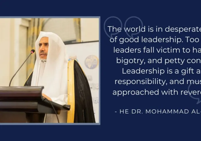 Leadership is a solemn responsibility that must be approached with reverence & an open mind. MWL Responsible Leaders