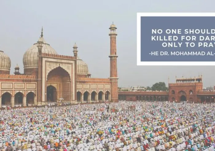 No one should be killed for daring only to pray - HE Dr. Mohammad Alissa MWL