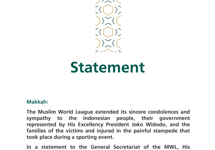 Statement on stampede Events in Indonesia