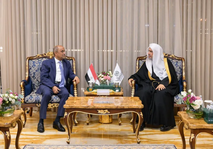 In his Riyadh office, H.E. Sheikh Dr. Mohammed Al-Issa, received H.E. Mr. Salem bin Saleh bin Braik, Prime Minister of Yemen