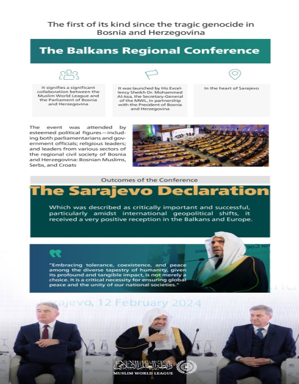 Sarajevo Declaration  The details of the first meeting of religious and ethnic diversity in the Balkans to consolidate peace and coexistence