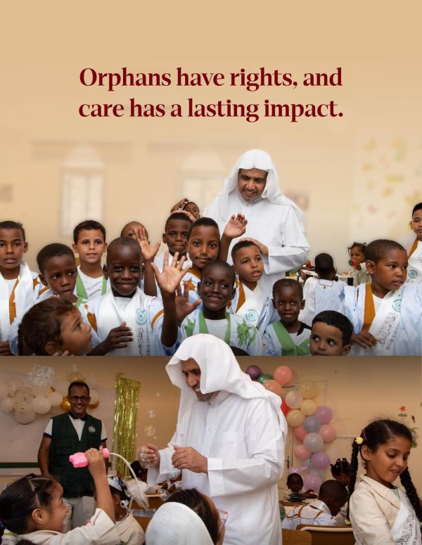 The Muslim World League pays special attention to orphans in a number of countries around the world through its social programs, which contribute to meeting their basic needs and supporting their education and care