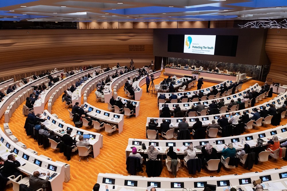 ‏6 جلسات ‏44 متحدث ‏ممثلين من عدة دول  ‏يناقشون في مؤتمر ⁧‫رابطة العالم الإسلامي‬⁩ الذي دشنه معالي الشيخ د. ⁧‫محمد العيسى‬⁩ في ⁧‫الأمم المتحدة