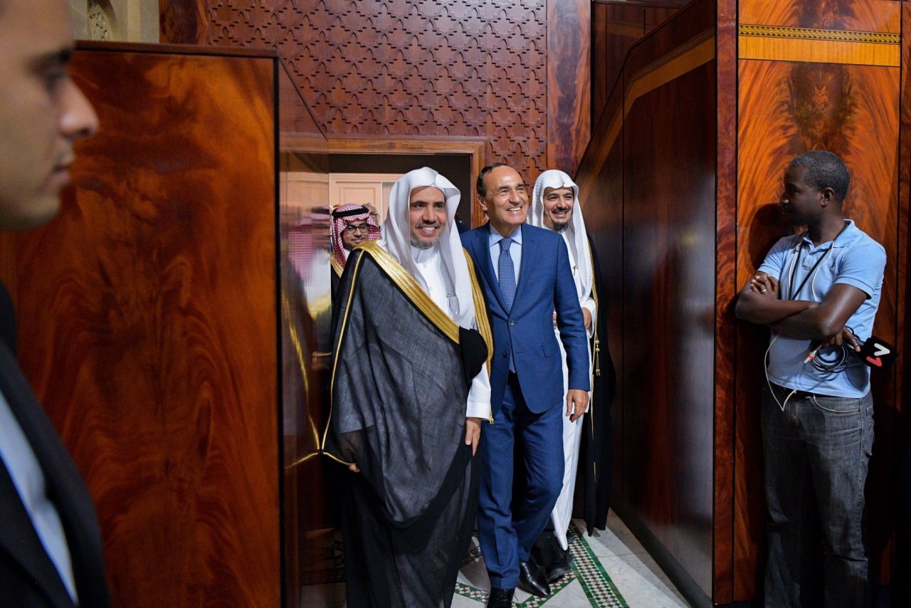 Le Président de la chambre des représentants au Maroc Habib ElMalki recevant le Secrétaire Général de la Ligue Islamique Mondiale, Cheikh D. Mohamed Alissa pour traiter de sujets d’intérêt commun.