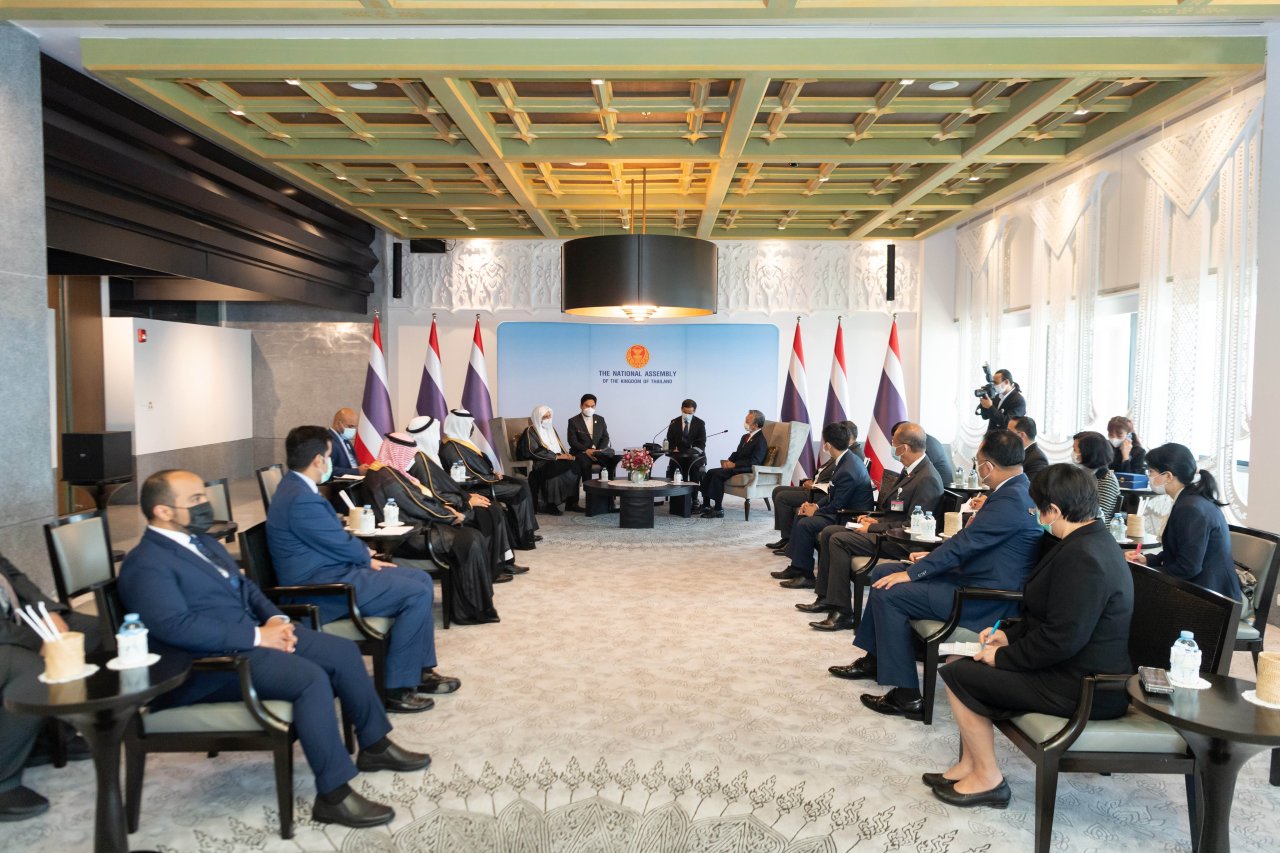 Chuan Leekpai, actuel président du Parlement de Thaïlande et ancien Premier ministre a reçu Mohammad Alissa