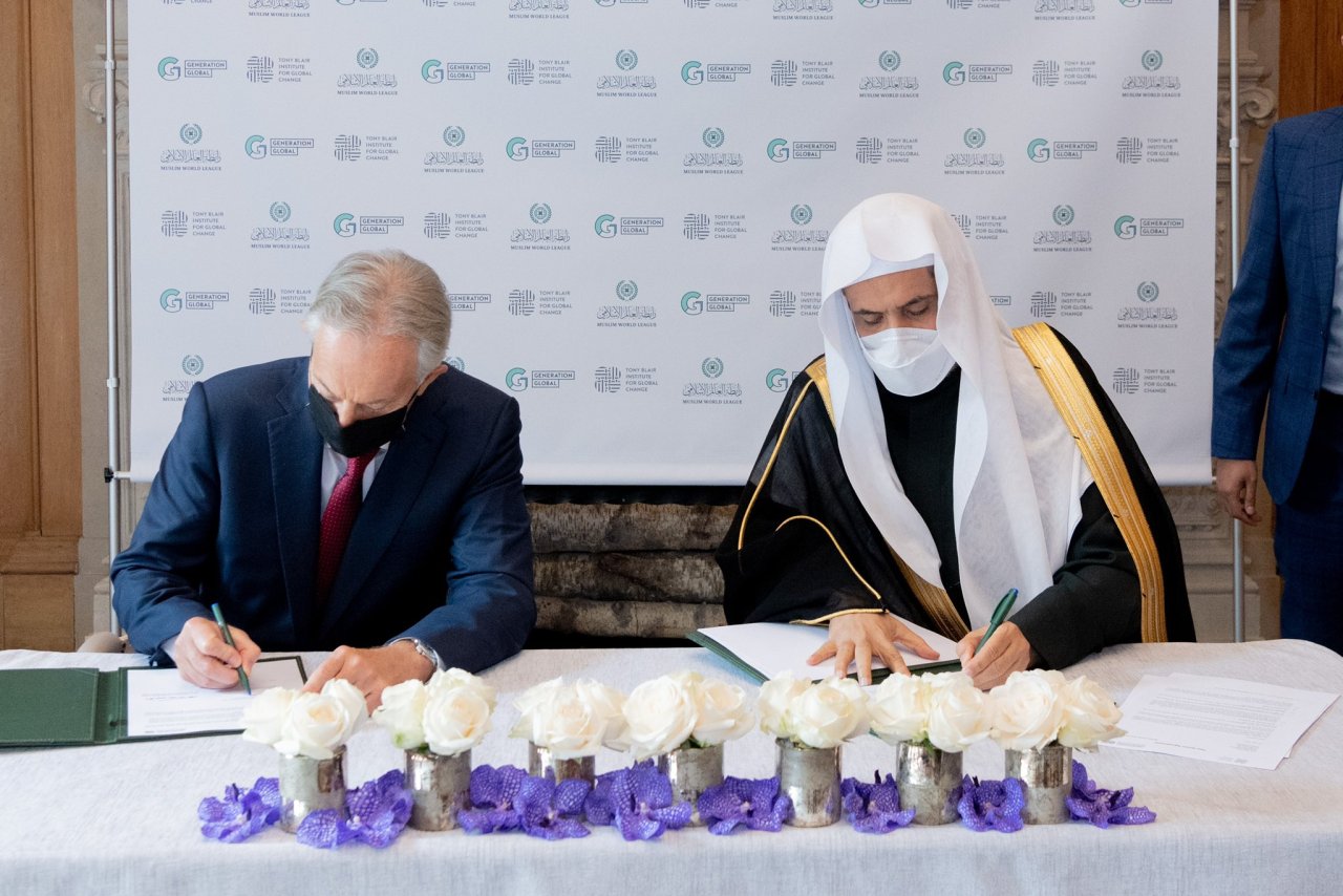 Mohammad Alissa a rencontré l’ancien premier ministre britannique Tony Blair.