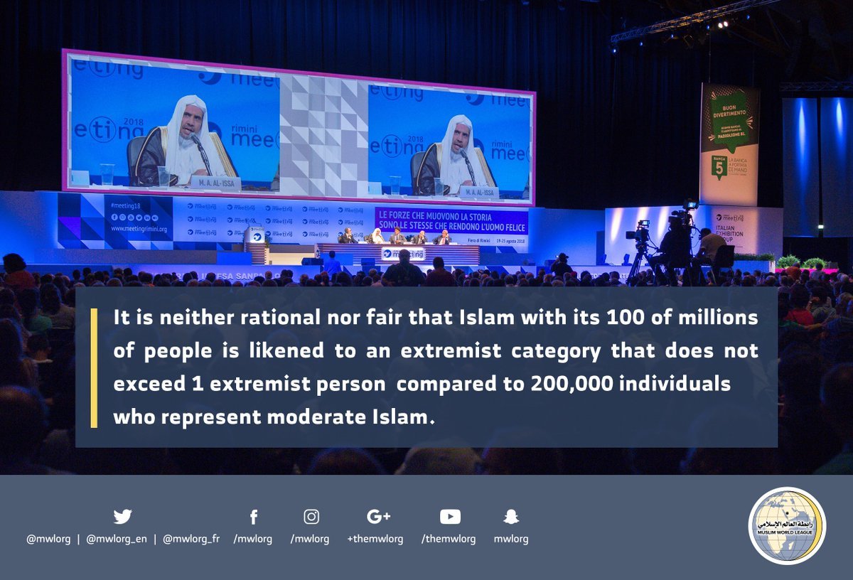 Dr. Alissa speaking about the Muslim World thru recommendation by the organizers of the largest world gathering in Rimini Italy