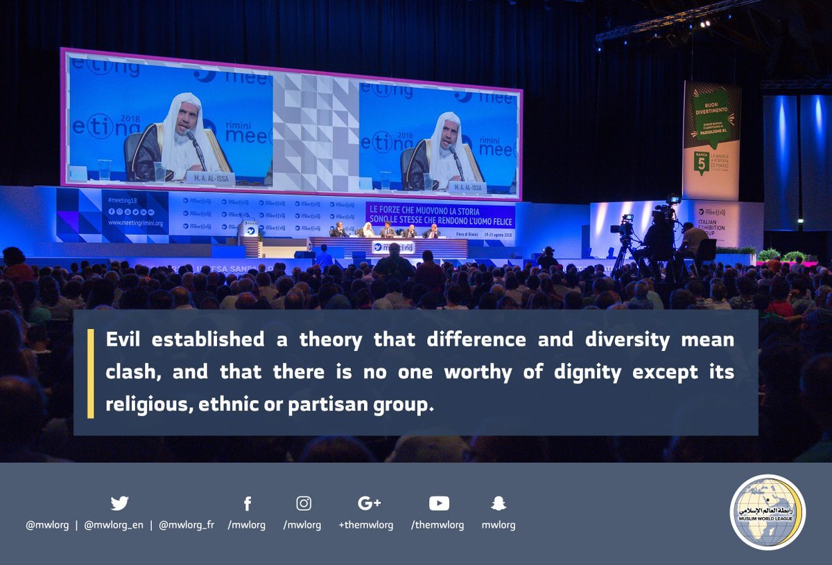 Dr. Alissa speaking about the Muslim World thru recommendation by the organizers of the largest world gathering in Rimini Italy