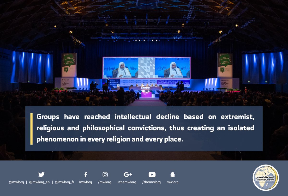 Dr. Alissa speaking about the Muslim World thru recommendation by the organizers of the largest world gathering in Rimini Italy