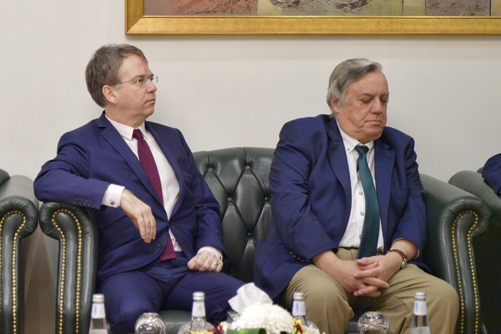 ‏معالي أمين عام ⁧رابطة العالم الإسلامي⁩ الشيخ د. ⁧محمد العيسى⁩ مستقبلاً صباح اليوم وفداً برلمانياً فرنسياً رفيعاً.