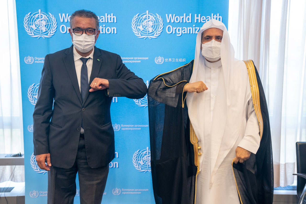 At WHOHQ in Geneva: Director-General Dr Tedros Adhanom receives His Excellency Dr. Mohammad Alissa
