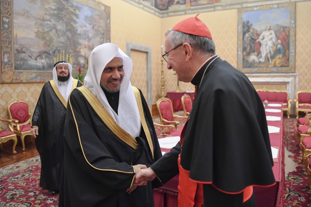 The Vatican Secretary of State, Cardinal Pietro Parolin, received at his office today the MWL's Secretary General, Dr Mohammad bin Abdulkarim Alissa