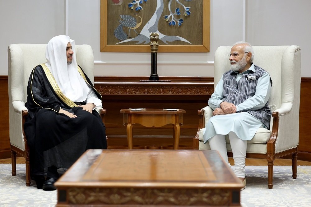 His Excellency Sheikh Dr. mohammad Al-Issa, the Secretary-General of the MWL, was received today by His Excellency Mr. Narendra Modi, the Prime Minister of India