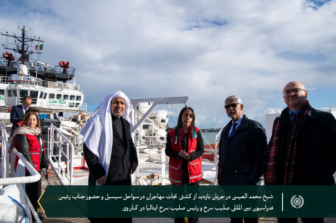 جناب دبیر کل، آقای دکتر شیخ محمد العیسی با حضور رئیس صلیب سرخ ایتالیا با جناب بزرگوار  رئیس فدراسیون بین المللی صلیب سرخ دیدار نمود