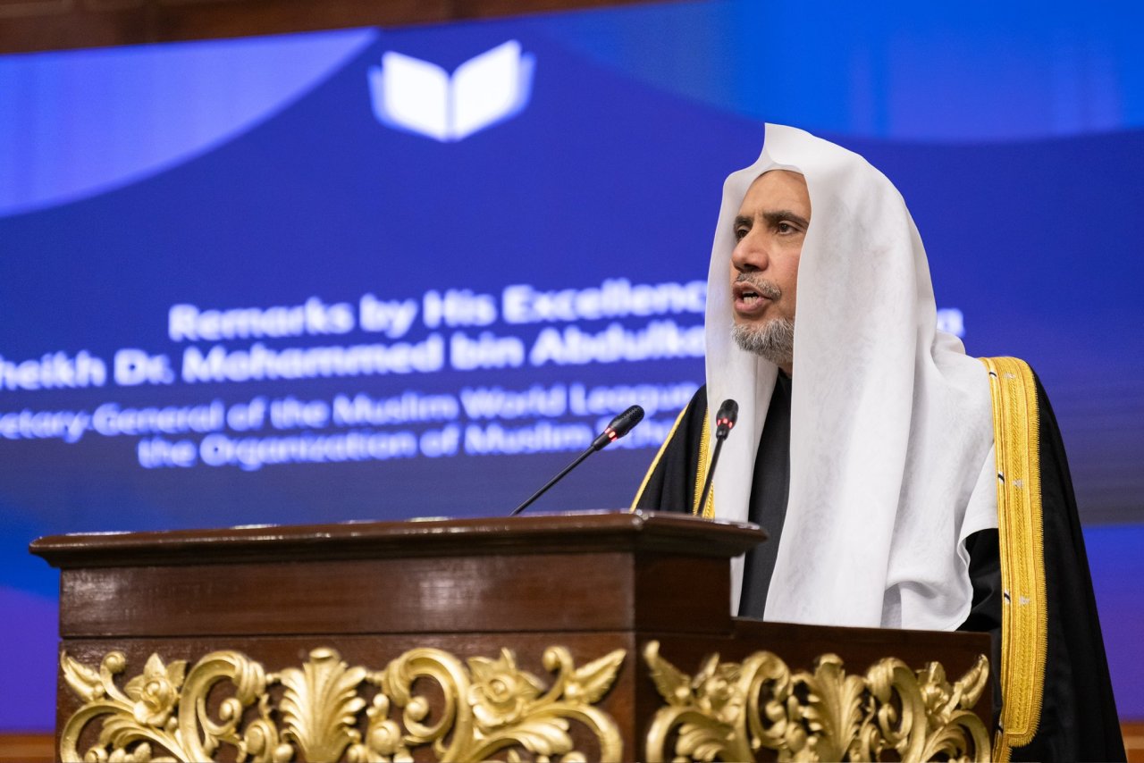 Secretary General, President Organization of Muslim Scholars Sheikh Mohammed Al-Issa at the launch of #GirlsEducation in Muslim Societies conference from Pakistan's capital Islamabad: