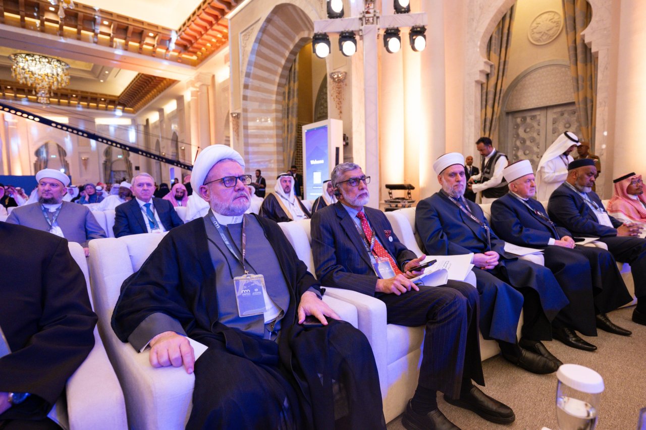 His Eminence Sheikh Abdulaziz Al-Sheikh, the Grand Mufti of the Kingdom of Saudi Arabia, at the inaugural session of the second edition of the Global Conference: