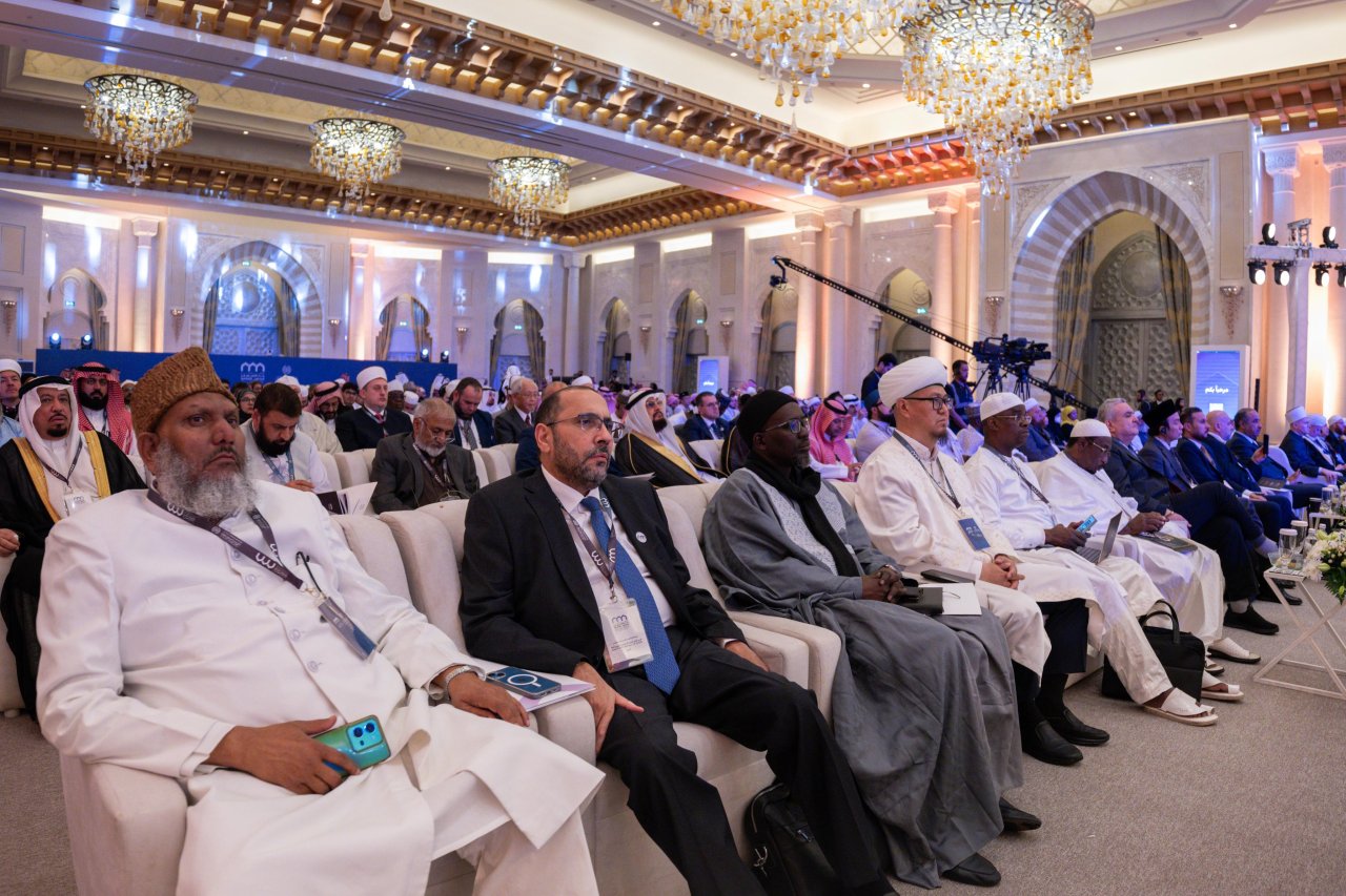 His Eminence Sheikh Abdulaziz Al-Sheikh, the Grand Mufti of the Kingdom of Saudi Arabia, at the inaugural session of the second edition of the Global Conference: