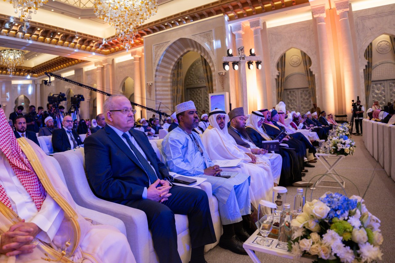 His Eminence Sheikh Abdulaziz Al-Sheikh, the Grand Mufti of the Kingdom of Saudi Arabia, at the inaugural session of the second edition of the Global Conference: