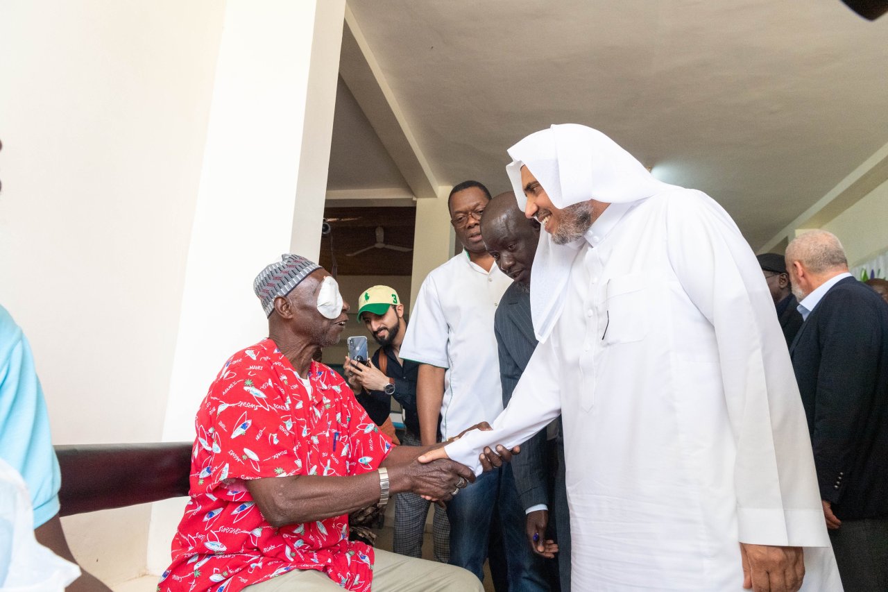 In Senegal, HE Dr. Mohammad Alissa met with patients who had recently undergone cataract surgery