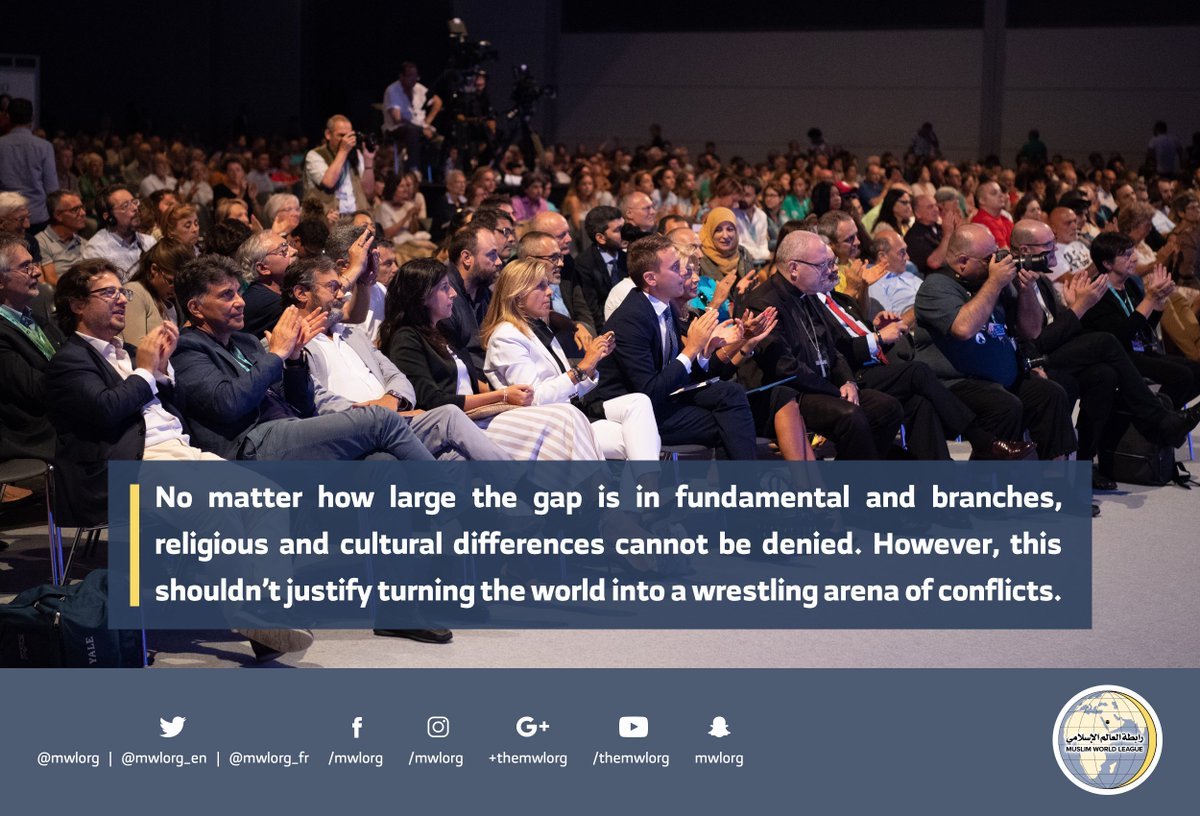 HE the MWL’s SG speaking about the Muslim World thru recommandation by the organizers of the largest world gathering in Rimini Italy