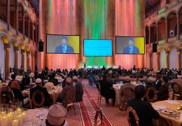 Imam Talib Shareef, President of Masjid Muhammad, speaks to the central message of uplifting humanity