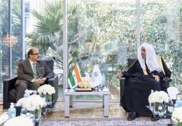 عزت مآب شیخ ڈاکٹر محمد العیسی نے آج مملکت سعودی عرب میں جمہوریہ ہند کے سفیر جناب ڈاکٹر واصف سعید کا استقبال کیا