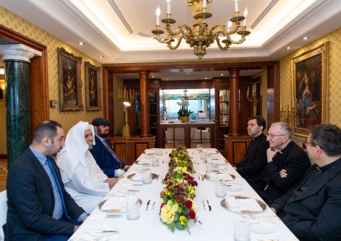 The Secretary General of the Muslim World League had a lunch meeting with the Vatican secretary of state