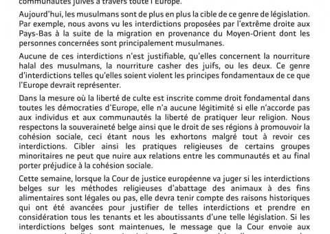 Une déclaration conjointe de la LIM & d’europeanrabbis appelle la Cour de justice de l’UE à prendre en considération les besoins des communautés religieuses et l’importance de construire une Europe de la diversité et de l'inclusion.