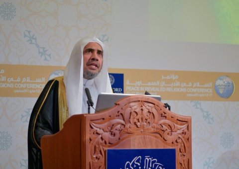 The SG of the MWL during his address at the conference on Peace in the Revealed Religions: called for replacing the term “minorities” with “religiously & culturally diverse countries.” 