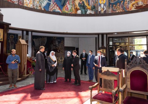 La cathédrale de Skopje capitale de la Macédoine du Nord a apprécié la visite de Mohammad Alissa