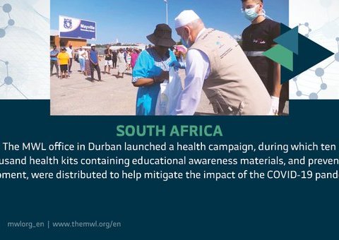 The Muslim World League distributed 10,000 health kits in South Africa
